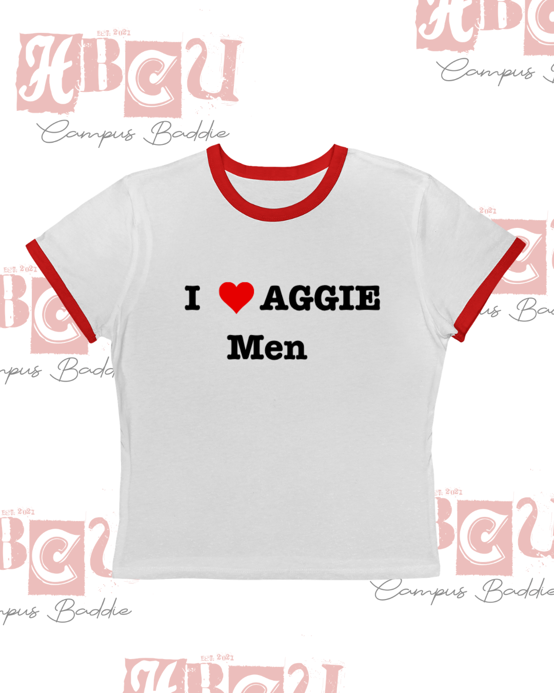 I Love Aggie Men - Ringer Tee