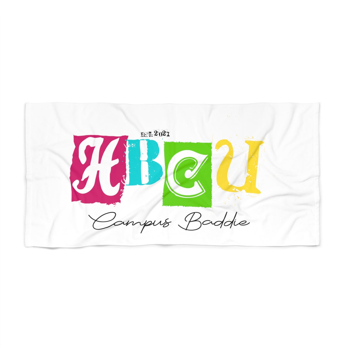 Rainbow Baddie Beach Towel