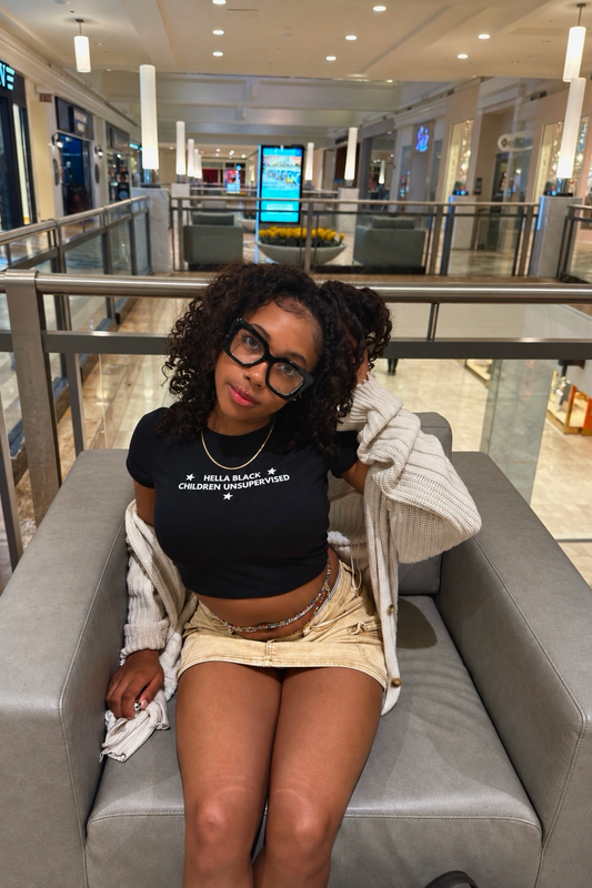 "Hella Black Children Unsupervised" | Crop Top