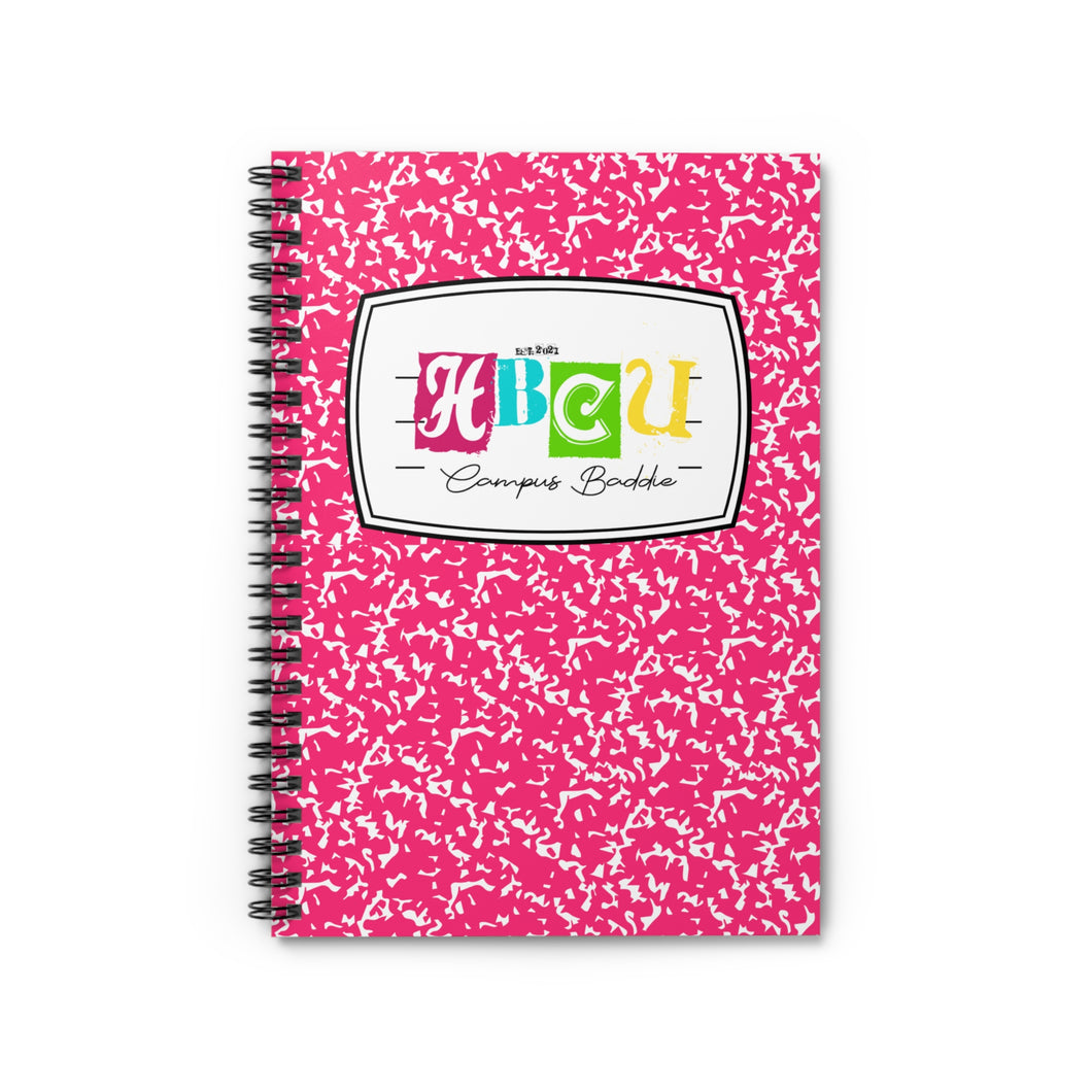 HBCU Baddie Logo Spiral Notebook - Ruled Line