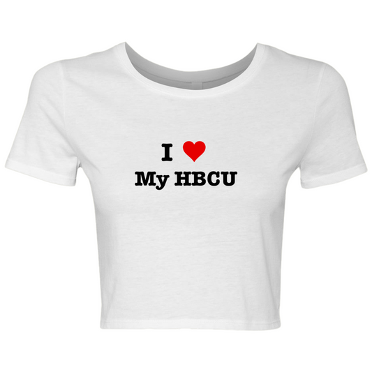 I Love My HBCU Crop Tee