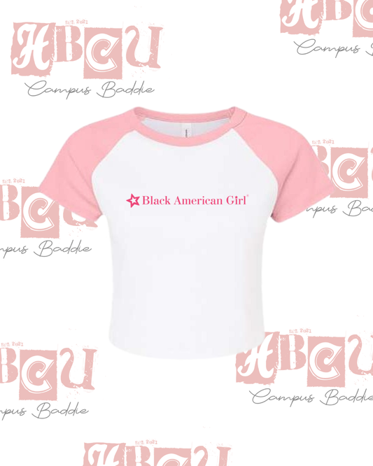Black American Girl Pink - Baby Tee