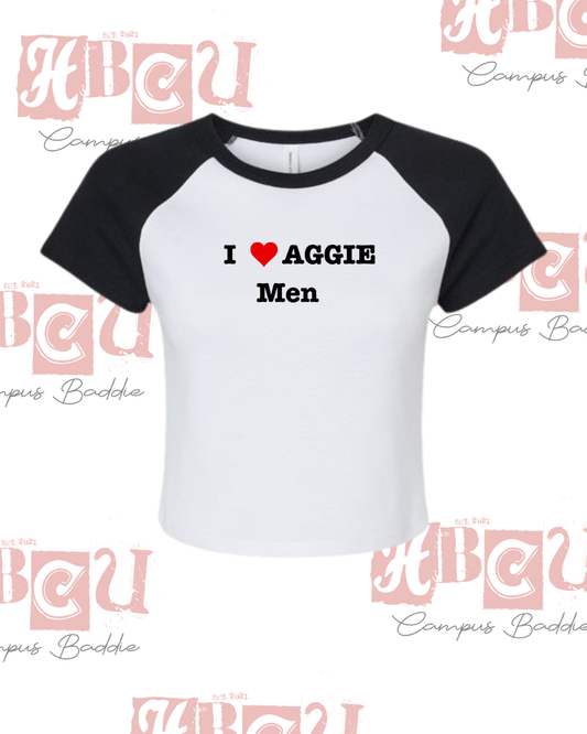 I Love Aggie Men | Raglan Tee
