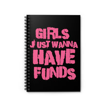 Load image into Gallery viewer, Fund the Gworls Spiral Notebook - Ruled Line
