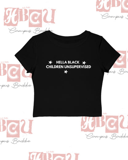 Hella Black Crop Top