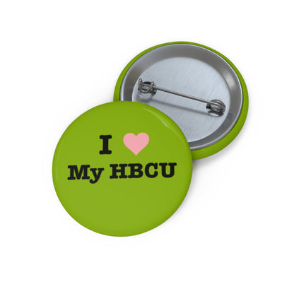 I Love My HBCU Pin Button — Green
