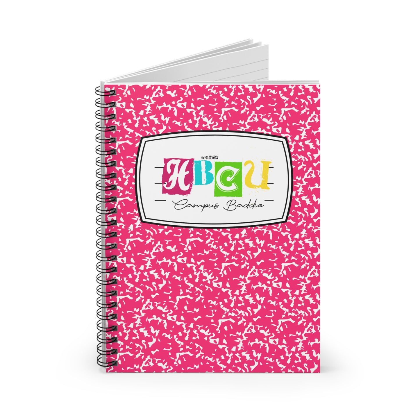 HBCU Baddie Logo Spiral Notebook - Ruled Line