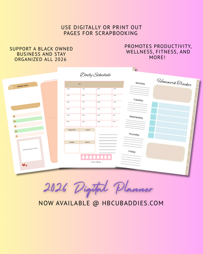 2026 HBCU Campus Baddie Digital Planner